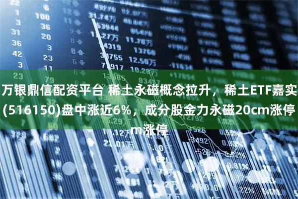 万银鼎信配资平台 稀土永磁概念拉升，稀土ETF嘉实(516150)盘中涨近6%，成分股金力永磁20cm涨停